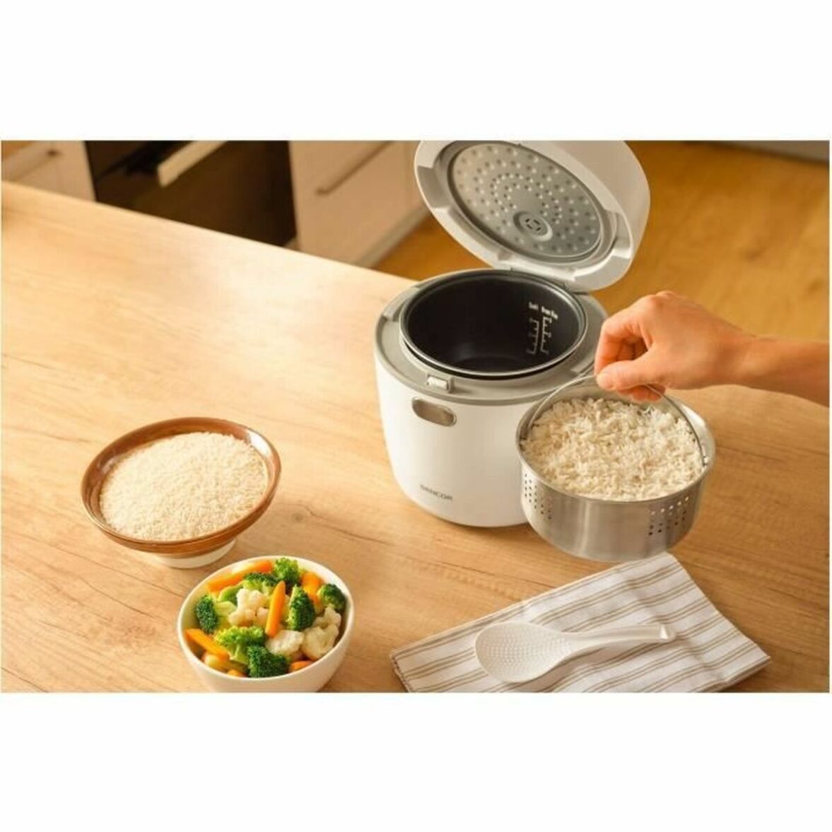 Arrocera Sencor SRM 0670WH Blanco 350 W 600 ml - Imagen 7