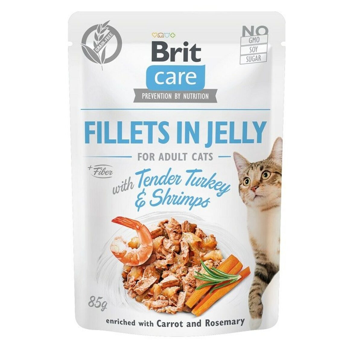 Comida para gato Brit Jelly Pollo Pavo 85 g