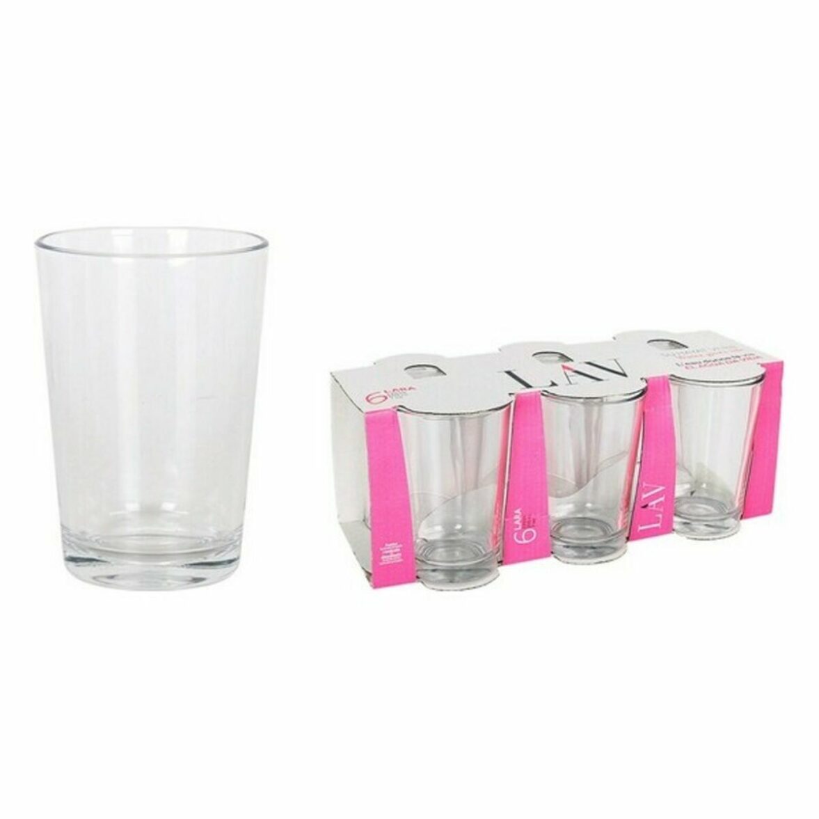 Set de Vasos LAV LV-22010E Cristal 205 ml 6 Piezas (8 Unidades) - Imagen 4