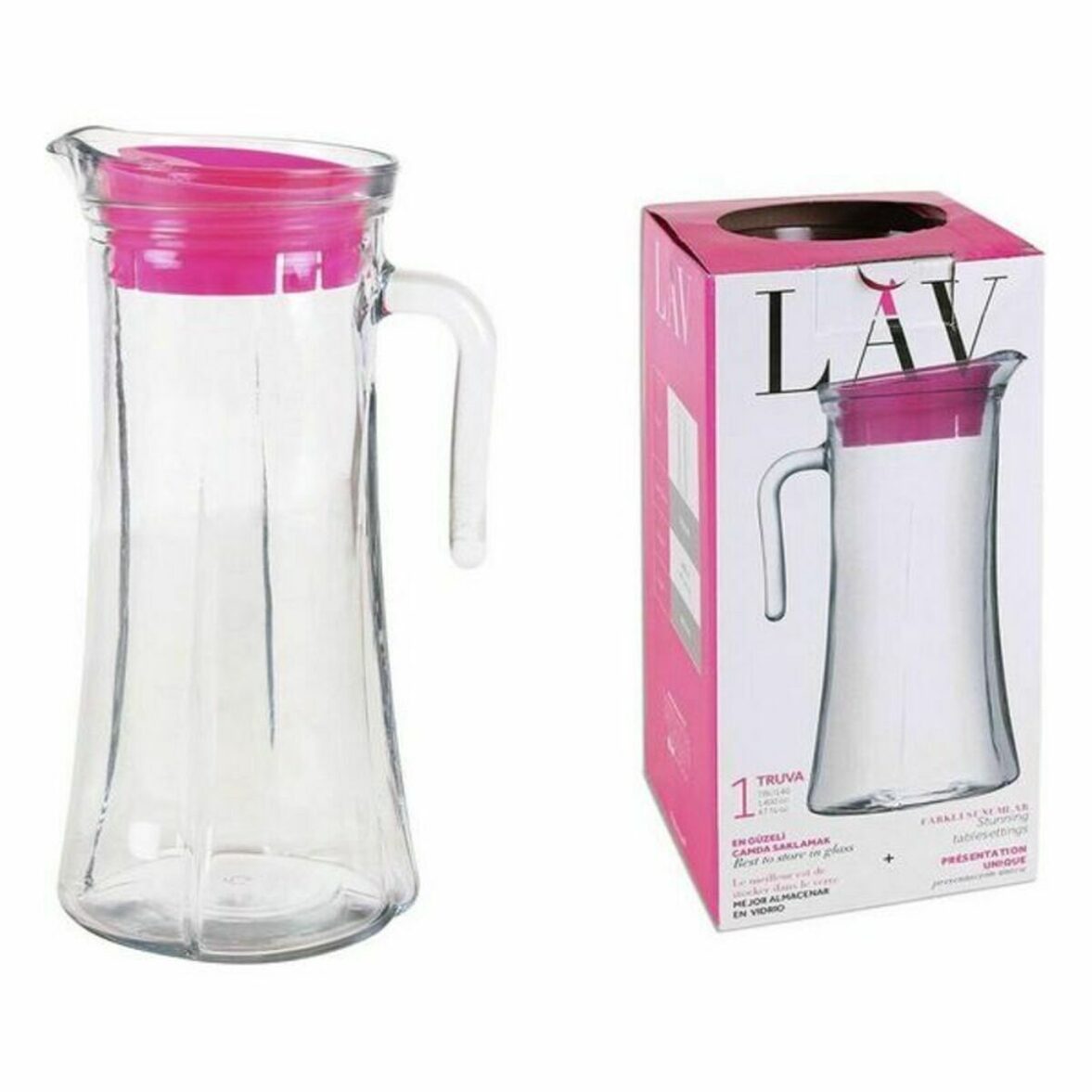 Jarra de Cristal Transparente LAV LV-TRU140 PK0001RP (6 Unidades) (1400 ml) - Imagen 3