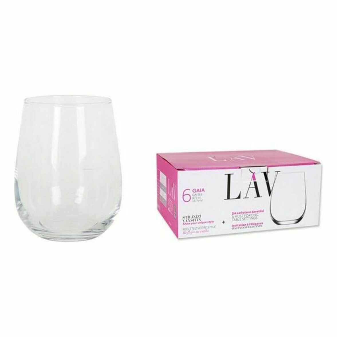Set de Vasos LAV 77949 6 Piezas (8 Unidades) (475 ml) - Imagen 4