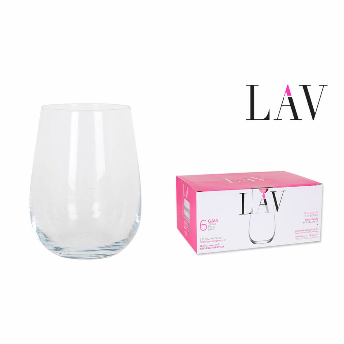 Vaso LAV Gaia (6 Unidades) (6 pcs)