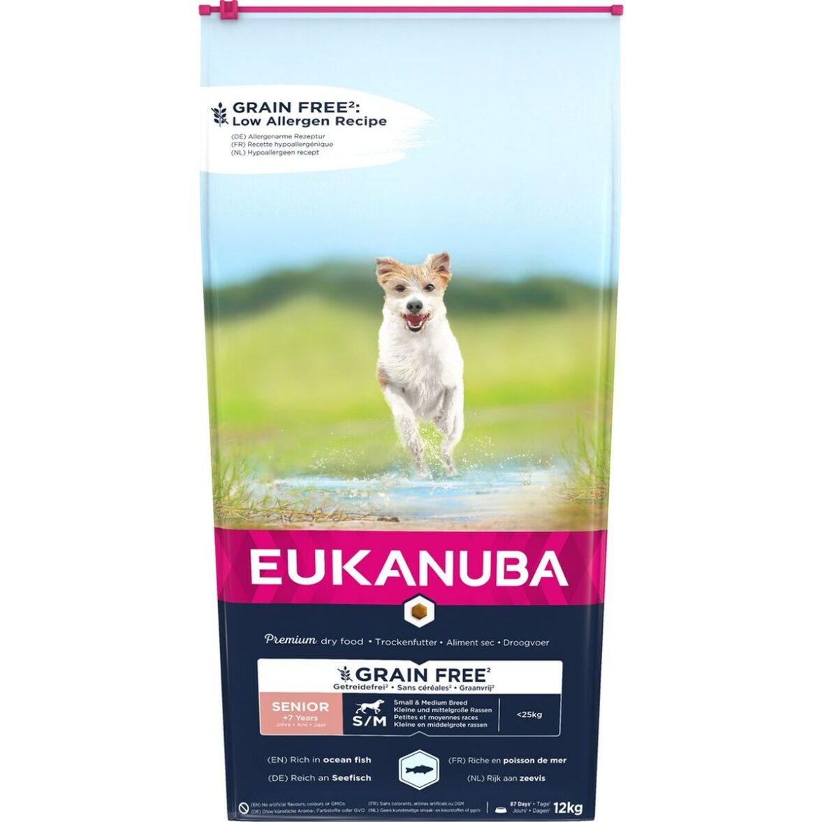 Pienso Eukanuba Grain Free Senior small/medium breed Senior Pescado 12 kg