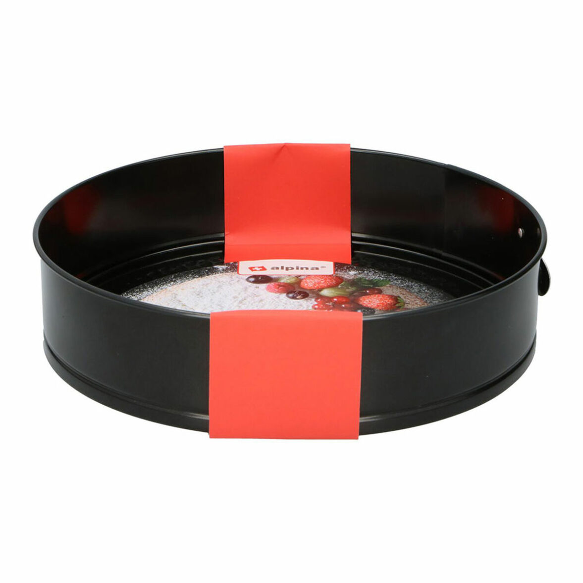 Molde para Tartas Alpina Antideslizante Redondo Negro Acero Ø 28 x 6,7 cm - Imagen 4