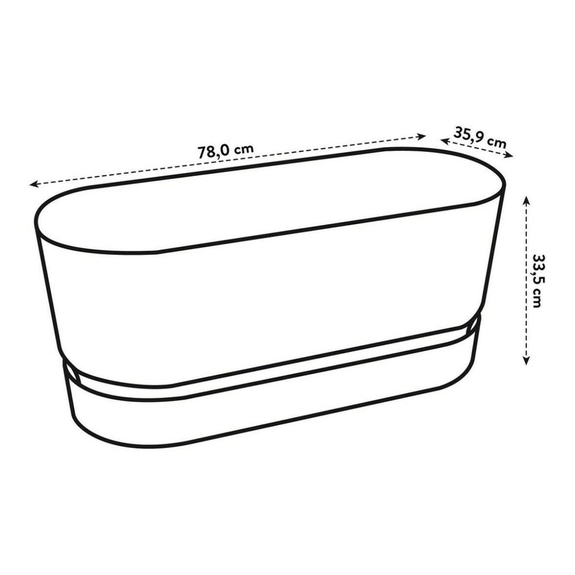 Maceta Elho Terrase 80 Wheels 35 x 78 x 34 cm Blanco - Imagen 5