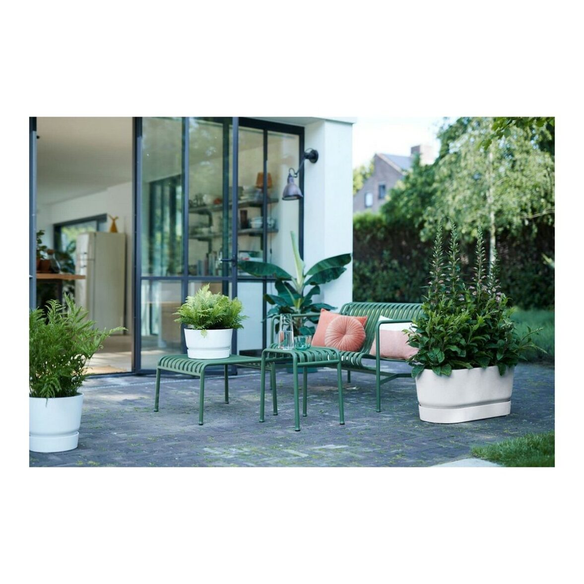 Maceta Elho Terrase 80 Wheels 35 x 78 x 34 cm Blanco - Imagen 7