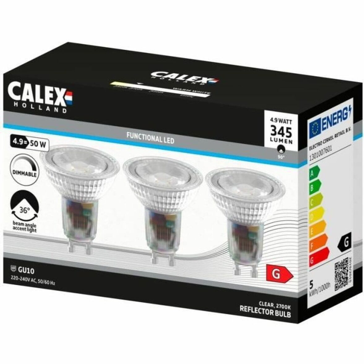 Bombilla LED Calex Blanco G 4,9 W (2700 K) - Imagen 3