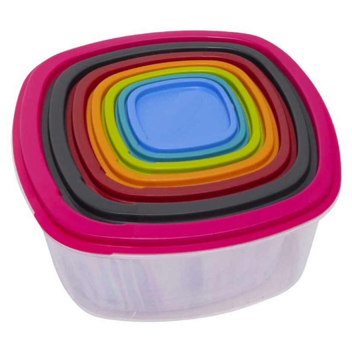 Set de Recipientes de Cocina Herméticos Apilables Excellent Houseware 911000160 7 Unidades - Imagen 7
