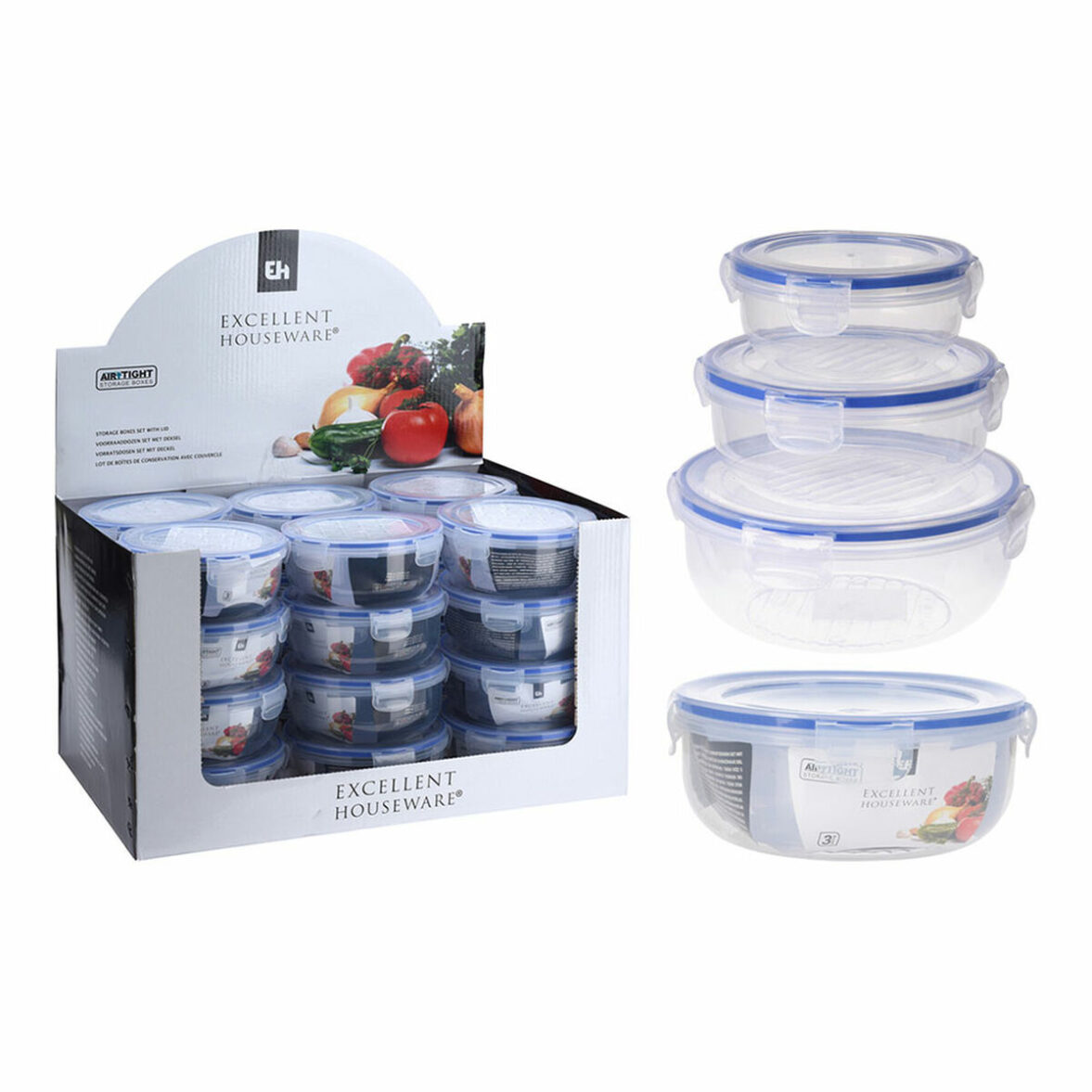 Set de Fiambreras Excellent Houseware 024000670 3 Unidades - Imagen 3