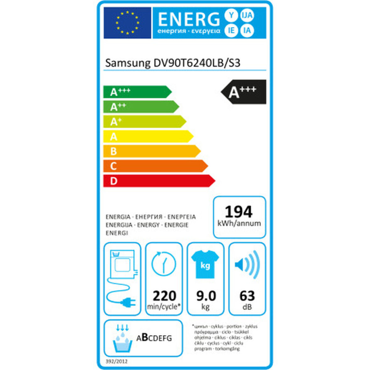 Secadora Samsung DV90T6240LBS3 9 kg - Imagen 3