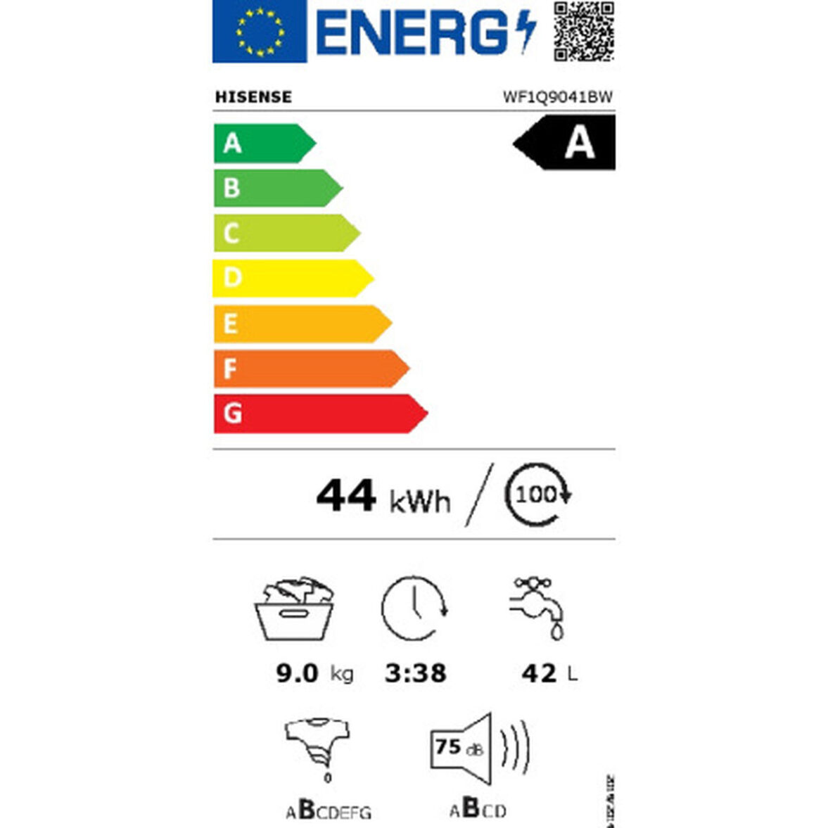 Lavadora Hisense WF1Q9041BW 60 cm 1400 rpm 7 kg - Imagen 3