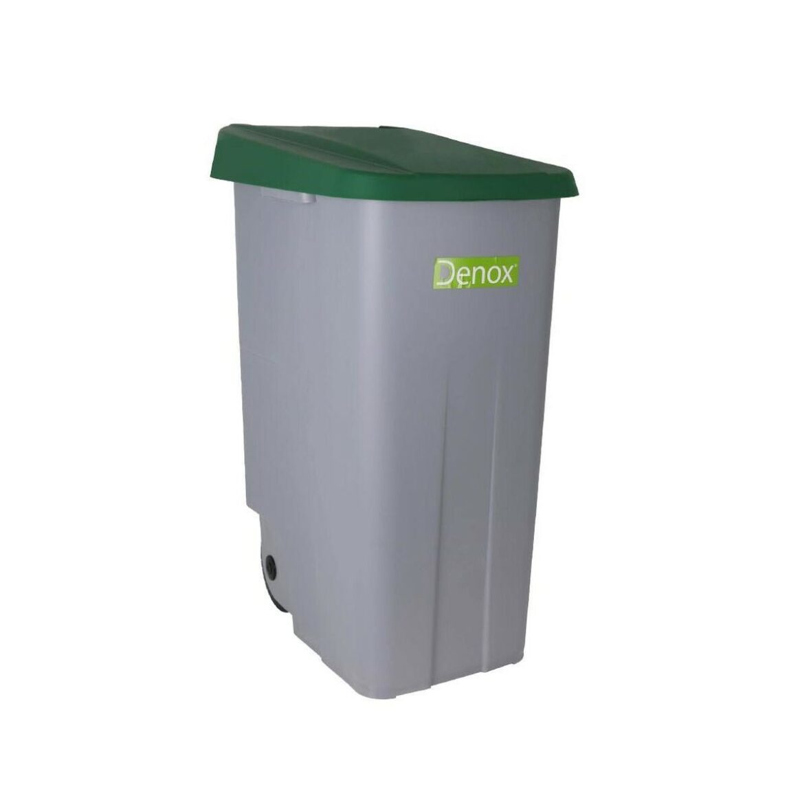 Cubo de Basura con Ruedas Denox 110 L Verde 58 x 41 x 89 cm (2 Unidades) - Imagen 3