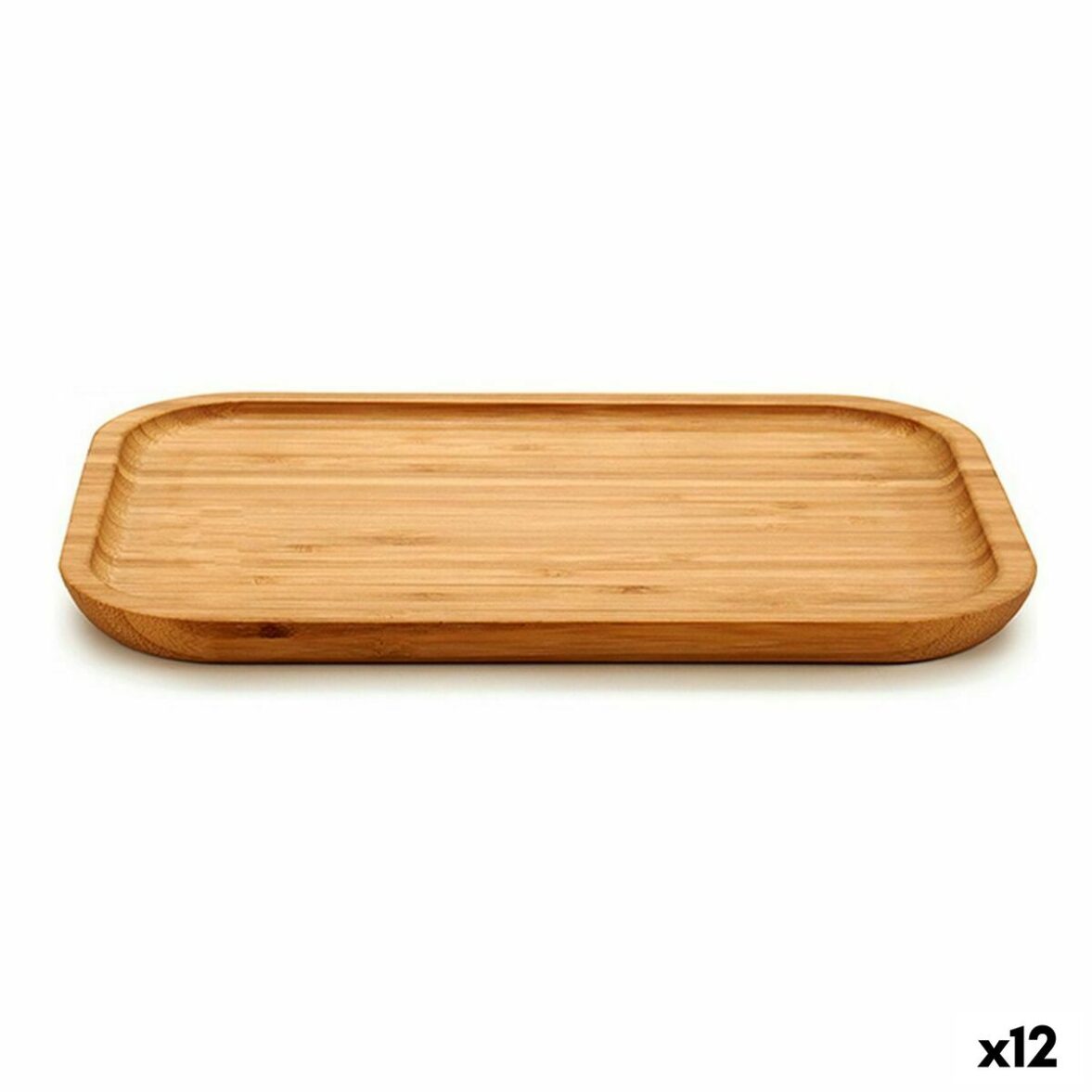 Bandeja de Aperitivos Kinvara JWKW-3712 Marrón 18 x 1,5 x 25 cm (12 Unidades)