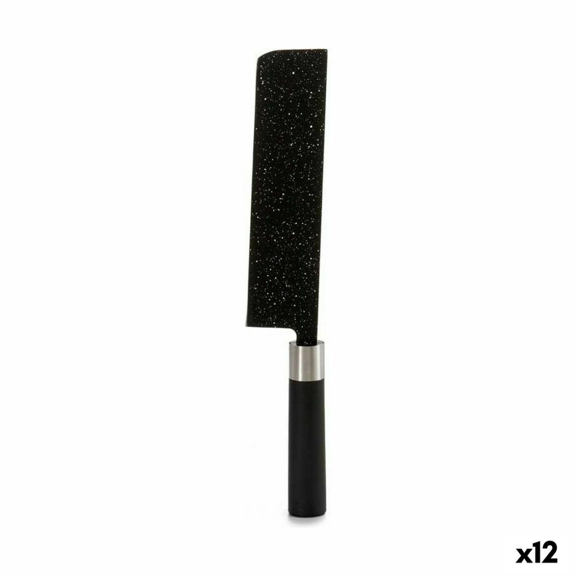 Macheta de Cocina Kinvara KT11-5604M08 Negro Acero Inoxidable Plástico 5,3 x 33 x 2,3 cm Mármol (12 Unidades)