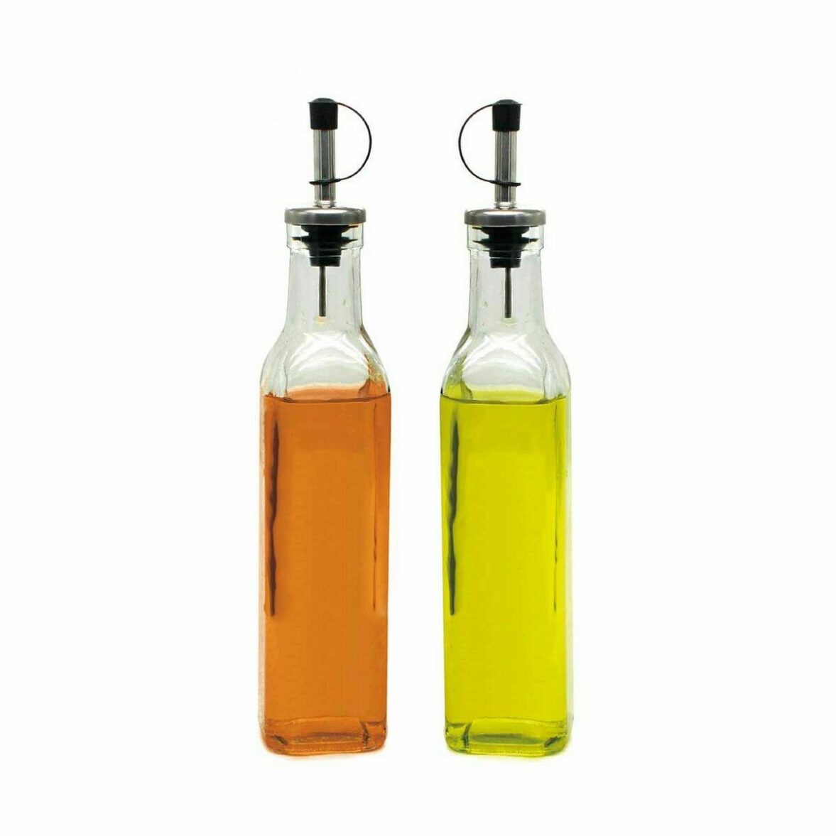 Set de Aceitera y Vinagrera Vivalto WJ7069-M Transparente Metal Vidrio Cristal Plástico 300 ml (24 Unidades) - Imagen 3