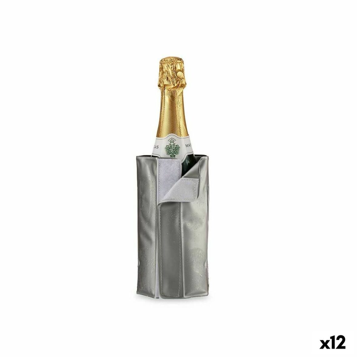 Enfriador de Botellas Kinvara 55027 Gris PVC 18,5 x 2,5 x 8,5 cm (12 Unidades)