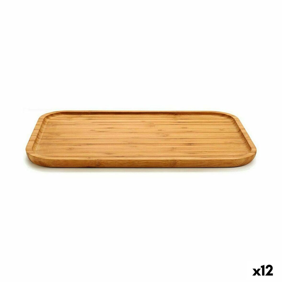 Bandeja de Aperitivos Kinvara JWKW-3712-2 Marrón Rectangular 36 x 1,5 x 24 cm (12 Unidades)
