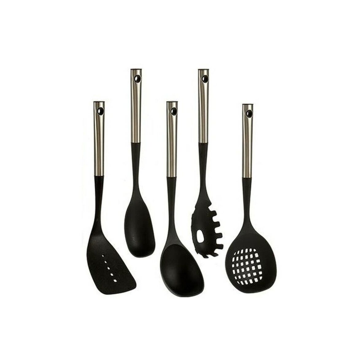 Juego de Utensilios de Cocina Kinvara KT171055S-S5 Negro Plástico 8,5 x 35 x 20,5 cm (6 Unidades) - Imagen 3