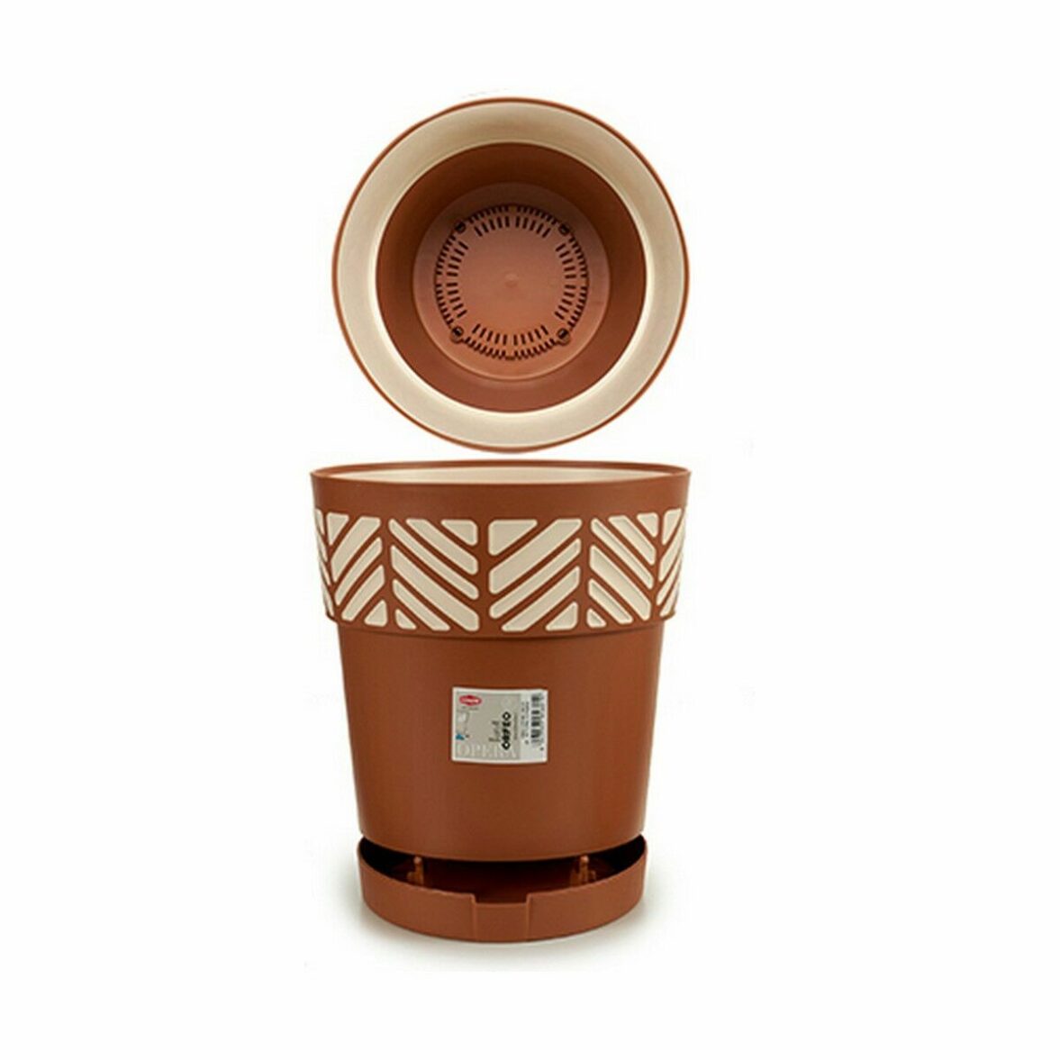 Maceta Autorriego Stefanplast Orfeo Terracota Plástico 29 x 29 x 29 cm (6 Unidades) - Imagen 3