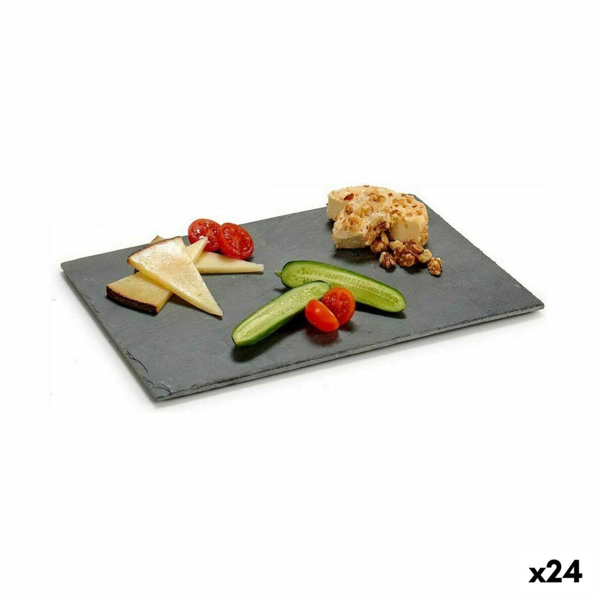 Bandeja de Aperitivos Kinvara 551562 Negro 30 x 0,5 x 20 cm (24 Unidades)