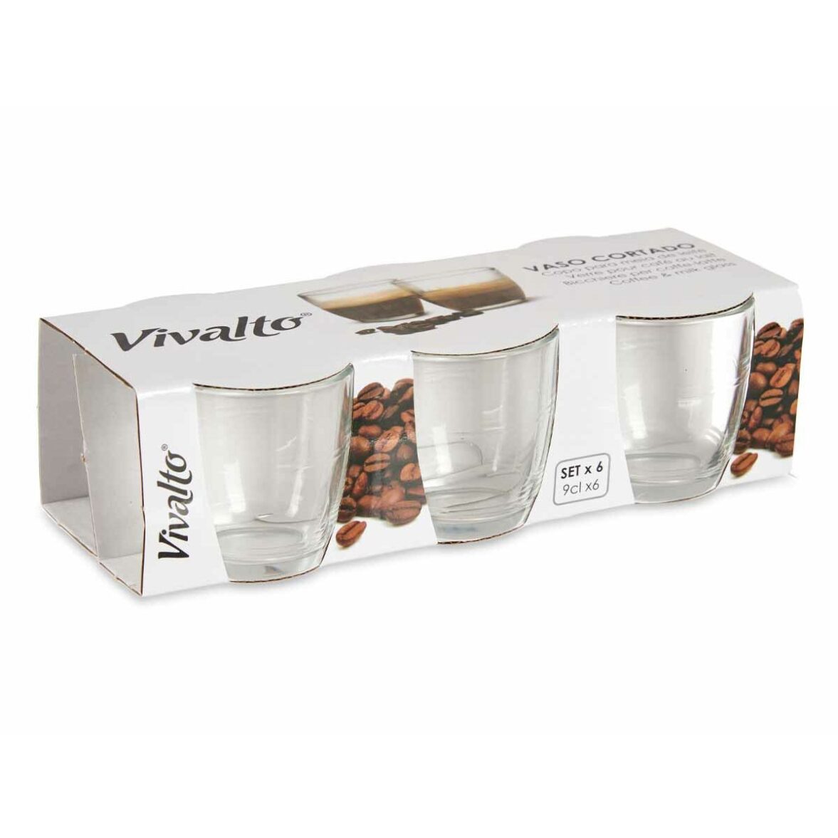 Set de Vasos Vivalto 503A-1/WH6 Transparente Vidrio 90 ml (12 Unidades) - Imagen 4