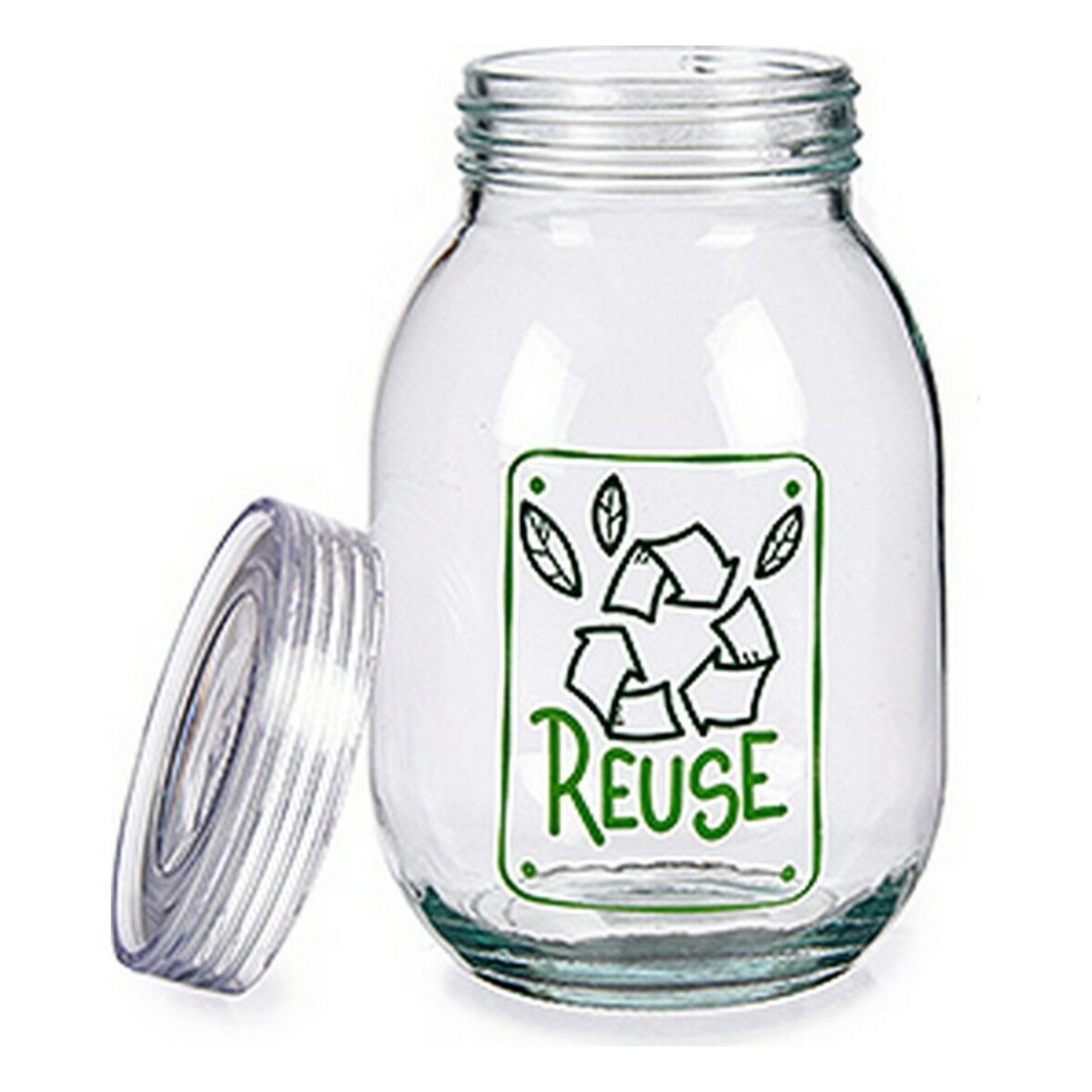 Bote Vivalto Reuse Transparente 1,8 L Vidrio (4 Unidades) - Imagen 3