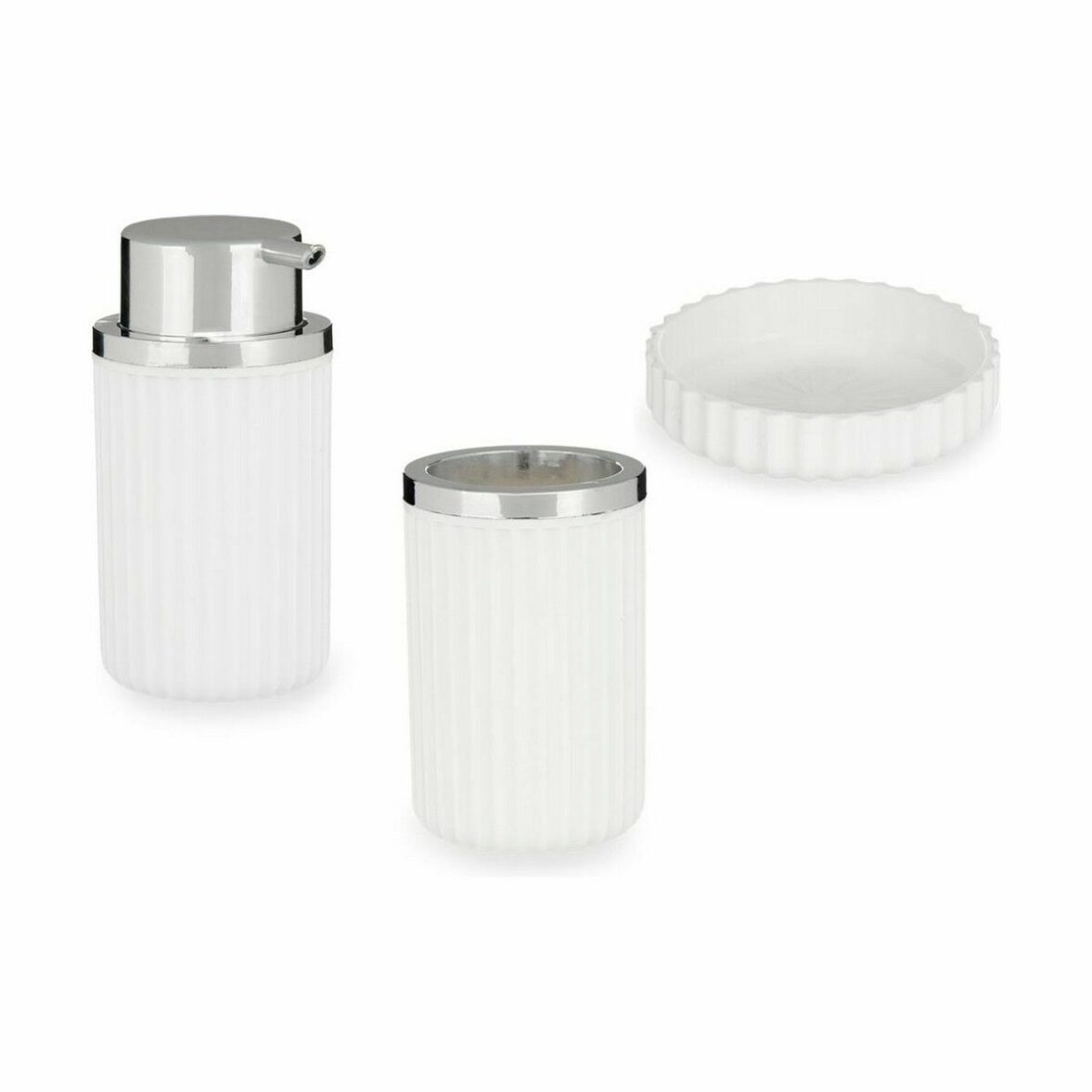 Set de Baño Berilo 3318-1 Blanco Plástico (12 Unidades) - Imagen 4