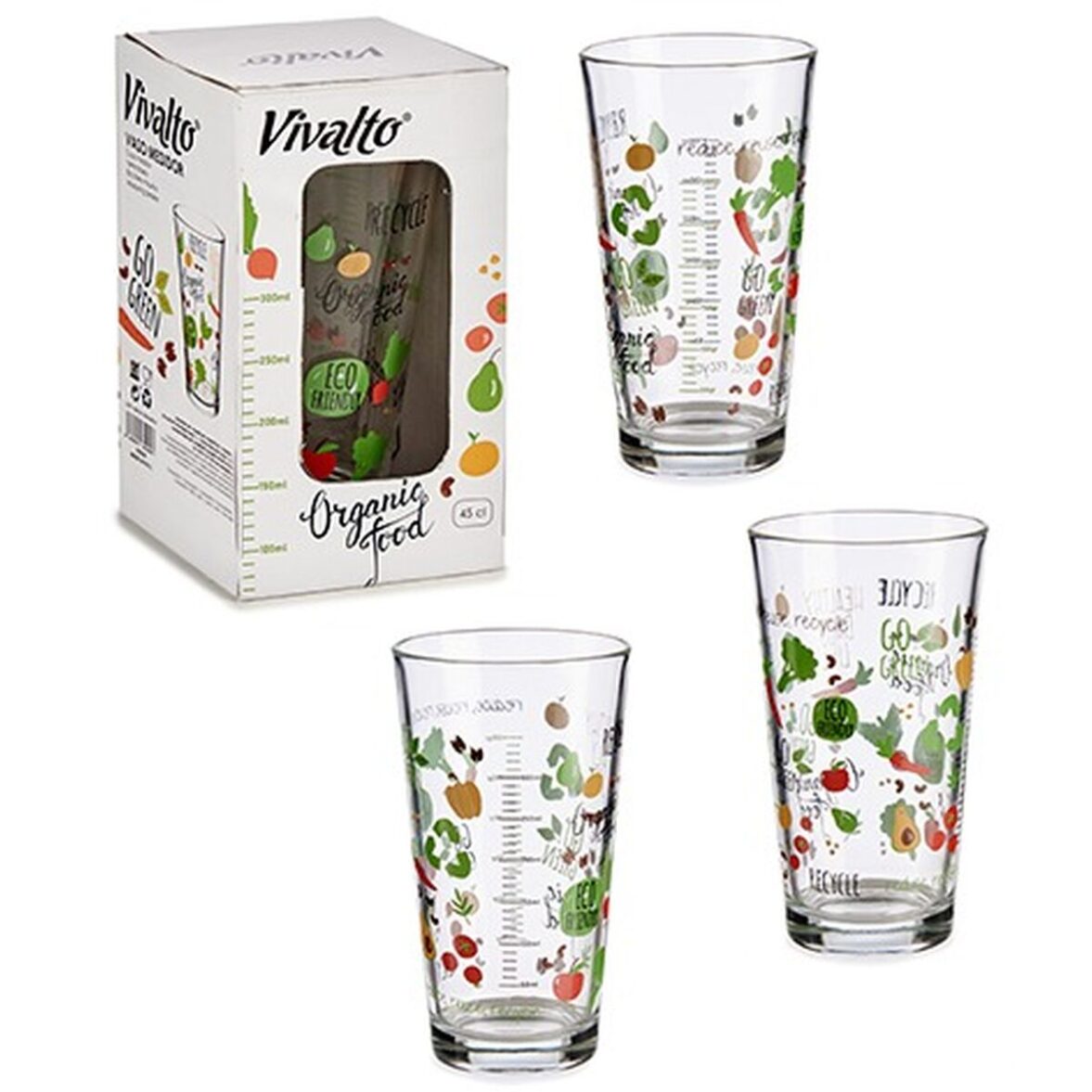 Vaso medidor Vivalto Organic Vidrio 456 ml (36 Unidades) - Imagen 4