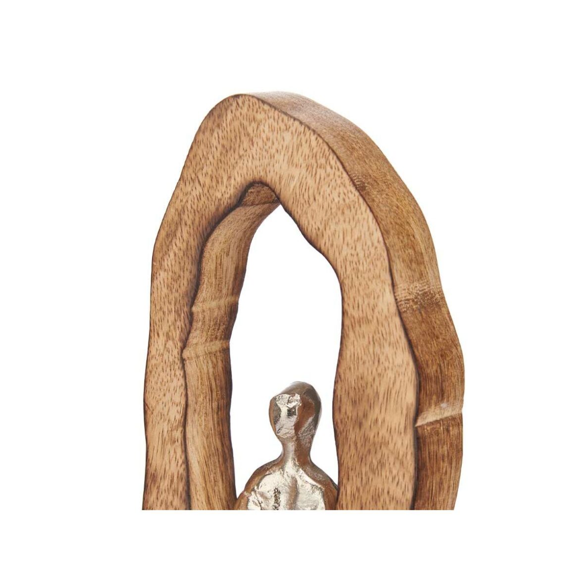 Figura Decorativa Sentado Plateado Metal 10 x 41,5 x 7,5 cm (6 Unidades) - Imagen 3
