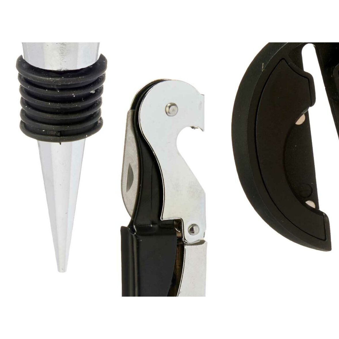Set de Accesorios para Vino Kinvara KT180219 Acero Inoxidable Polipropileno 3 Piezas (24 Unidades) - Imagen 4