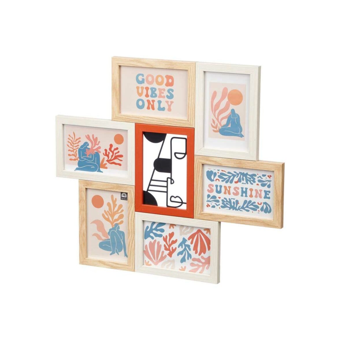 Marco de Fotos GiftDecor 411408H Multicolor Metal Madera MDF (6 Unidades) - Imagen 3