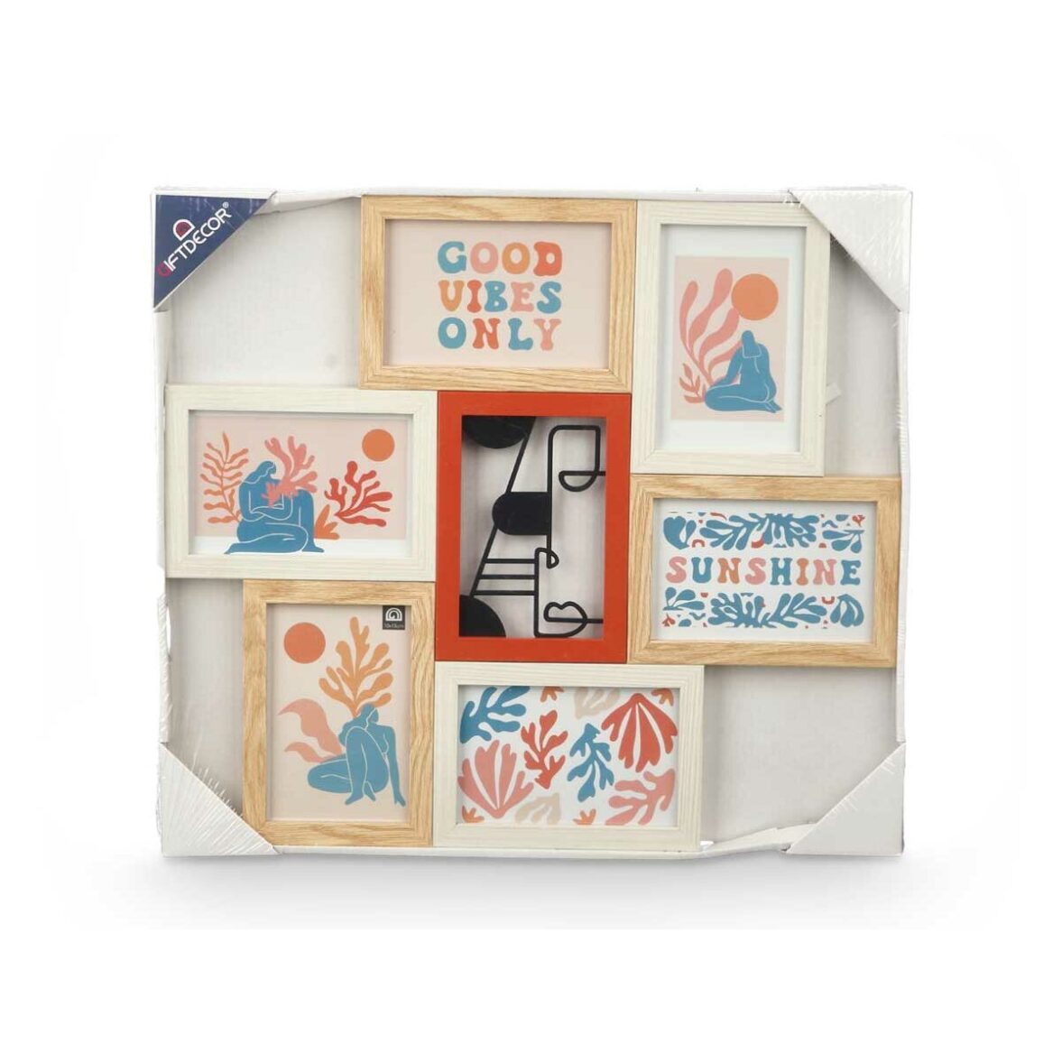 Marco de Fotos GiftDecor 411408H Multicolor Metal Madera MDF (6 Unidades) - Imagen 6