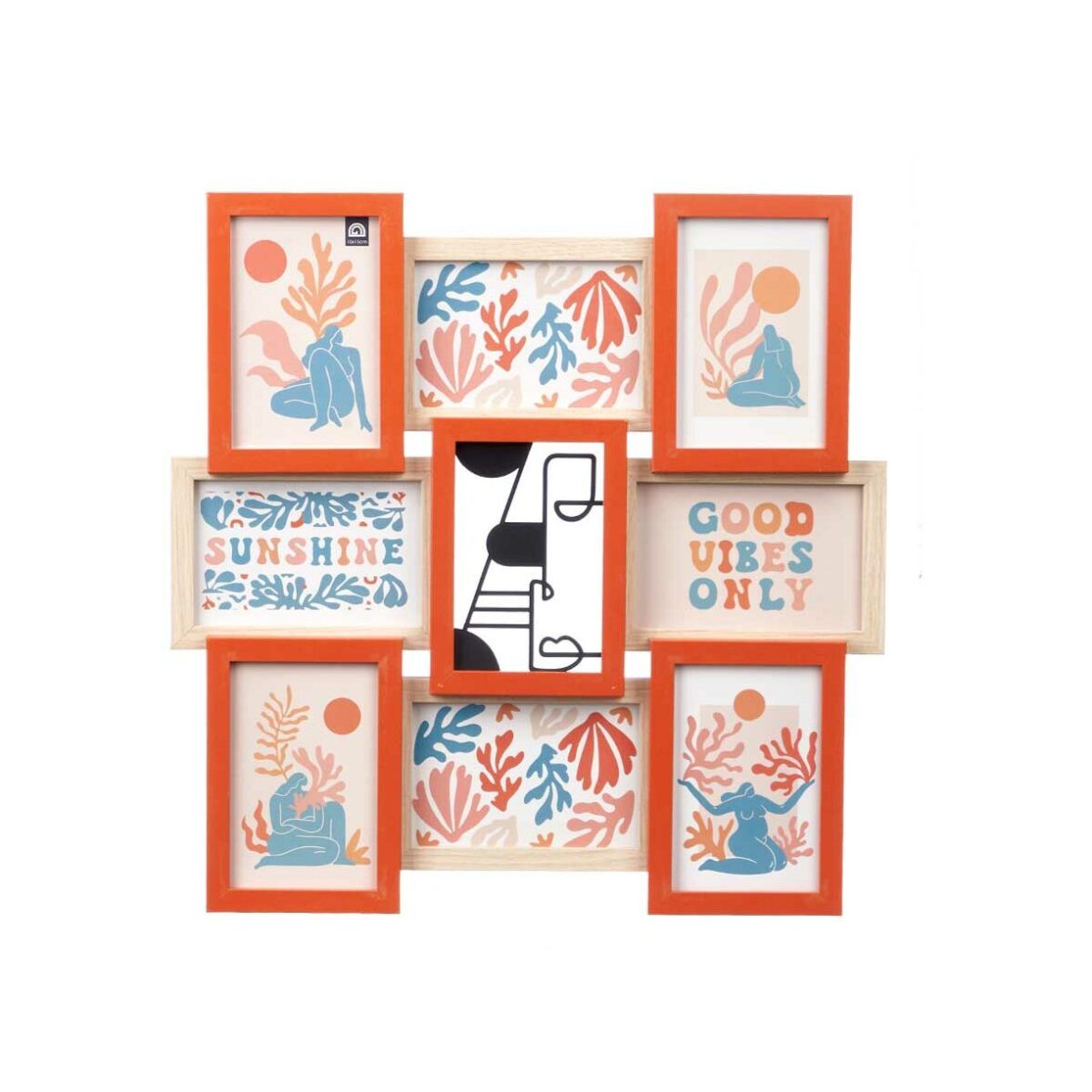 Marco de Fotos GiftDecor 411408B Multicolor Metal Madera MDF (6 Unidades) - Imagen 6