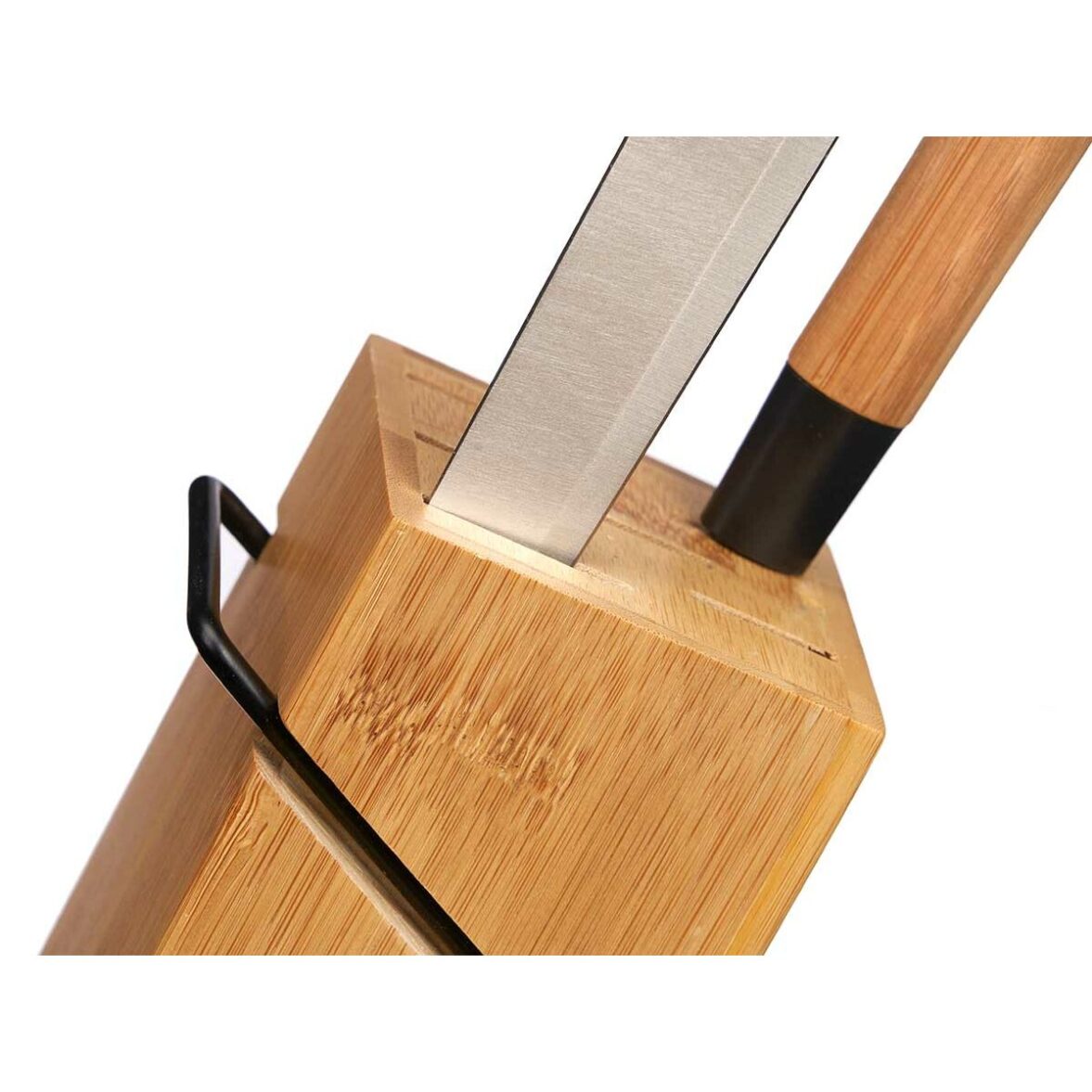 Set de Cuchillos con Soporte de Madera Kinvara KT171028A 6PCS Natural Bambú Acero (4 Unidades) - Imagen 4