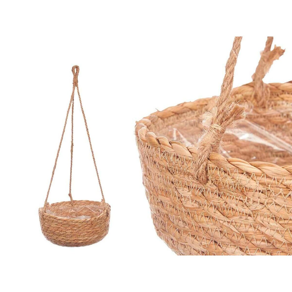 Set de Macetas GiftDecor LR23067 Natural Esparto 21 x 11,5 x 21 cm 23 x 13 x 23 cm 26 x 15 x 26 cm - Imagen 3
