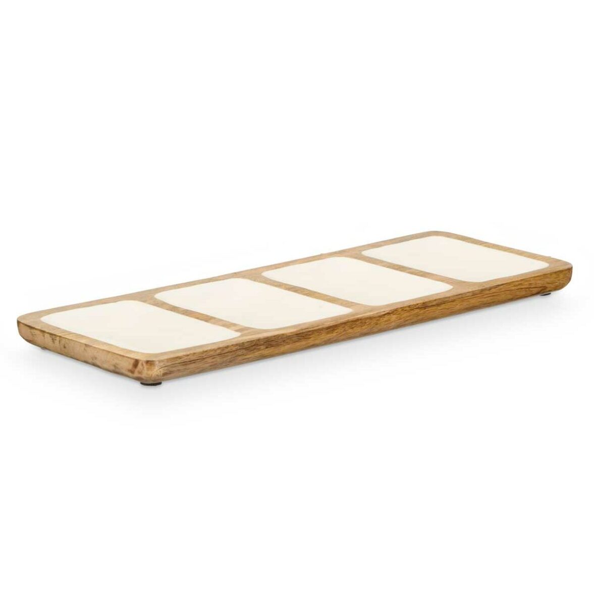 Bandeja con Compartimentos GiftDecor MALI941 W Blanco 46 x 3 x 17 cm (6 Unidades) - Imagen 3