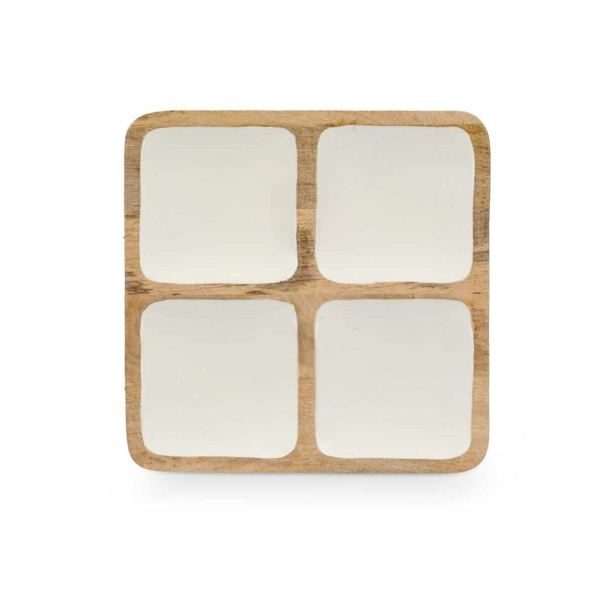 Bandeja con Compartimentos GiftDecor MALI-991 W Blanco 29,5 x 3 x 29,5 cm (6 Unidades) - Imagen 4