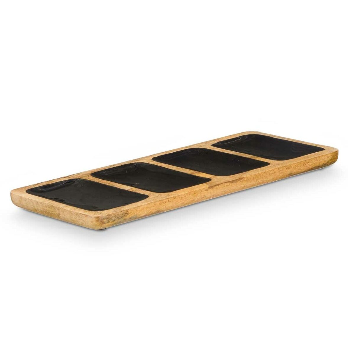 Bandeja con Compartimentos GiftDecor MALI-941 B Negro 46 x 3 x 17 cm (6 Unidades) - Imagen 3