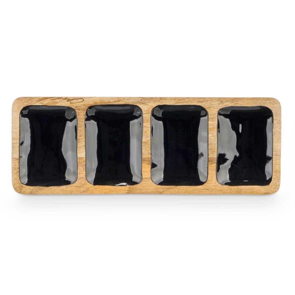 Bandeja con Compartimentos GiftDecor MALI-941 B Negro 46 x 3 x 17 cm (6 Unidades) - Imagen 5