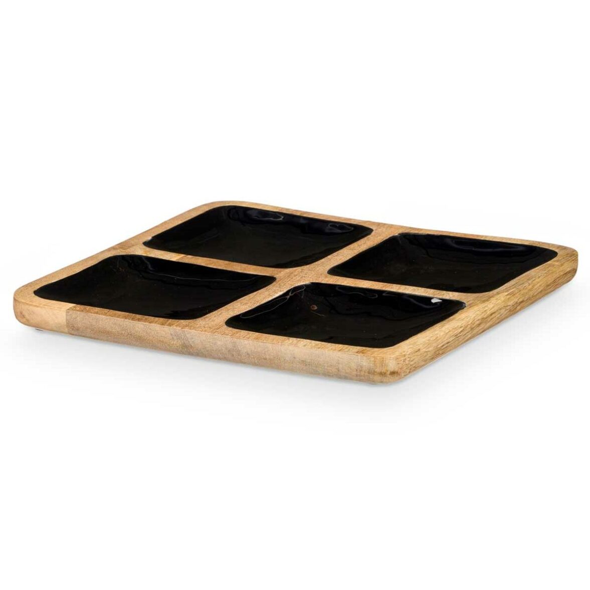Bandeja con Compartimentos GiftDecor MALI-991 B Negro 31 x 3 x 31 cm (6 Unidades) - Imagen 5