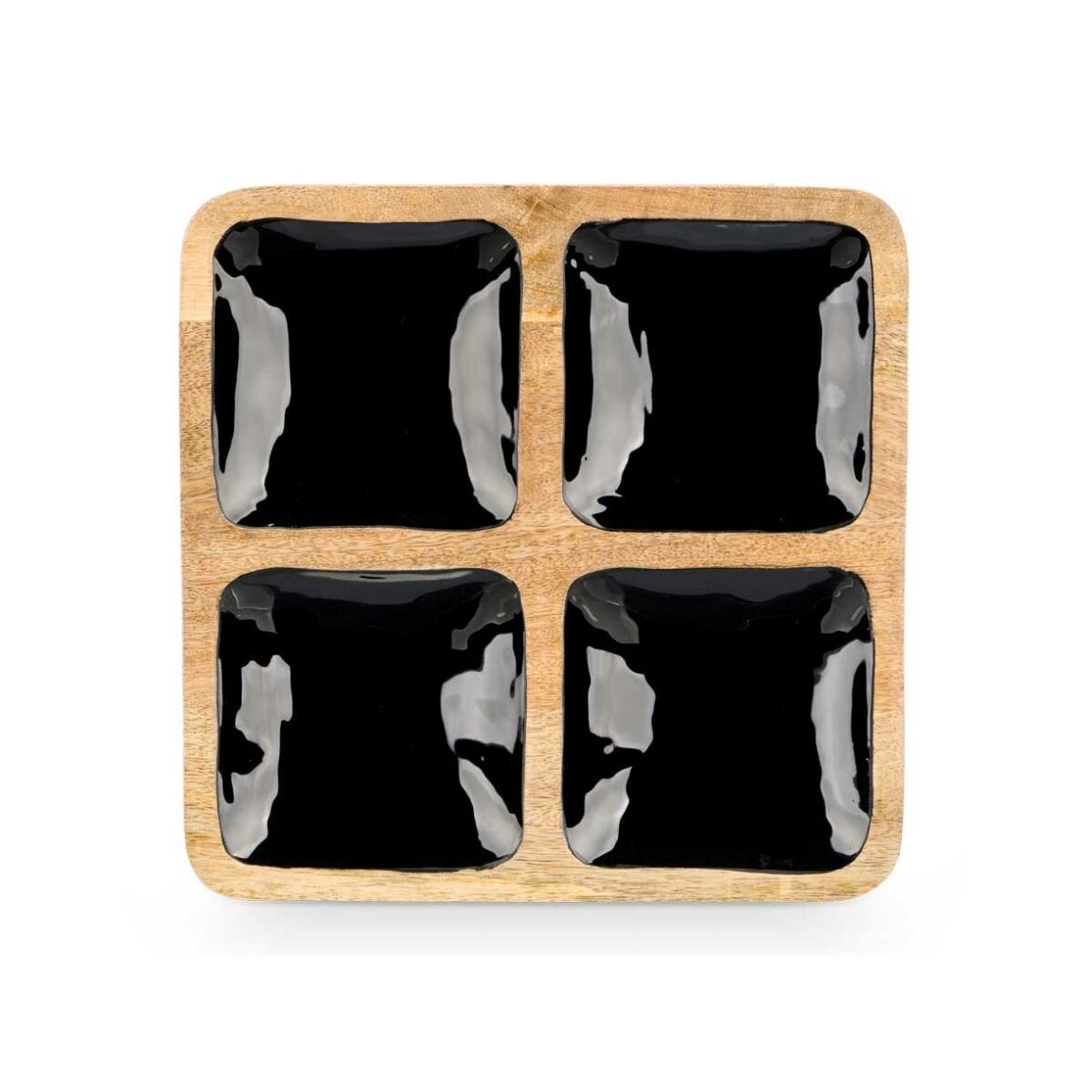 Bandeja con Compartimentos GiftDecor MALI-991 B Negro 31 x 3 x 31 cm (6 Unidades) - Imagen 3