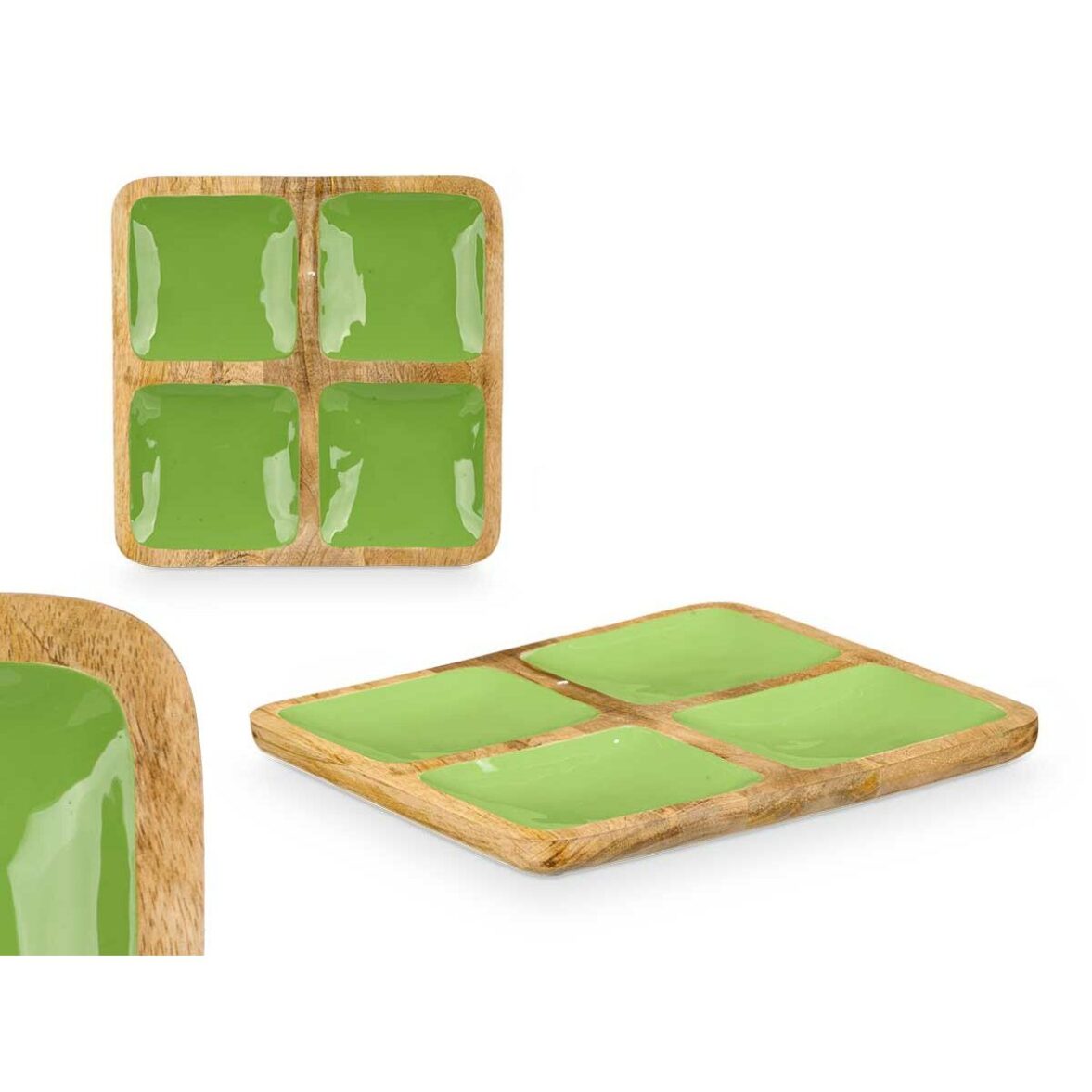 Bandeja con Compartimentos GiftDecor MALI-991 G Verde 31 x 3 x 3 cm (6 Unidades) - Imagen 6