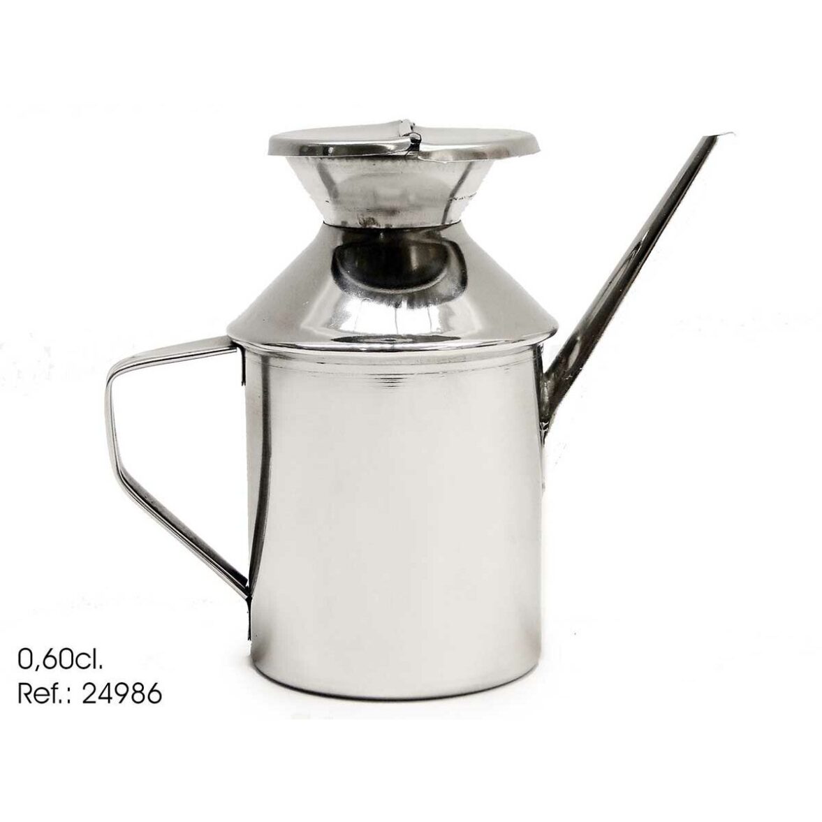 Aceitera Kinvara 2056/BIG Plateado Acero Inoxidable 500 ml 17 x 14,5 x 8 cm (12 Unidades) - Imagen 3