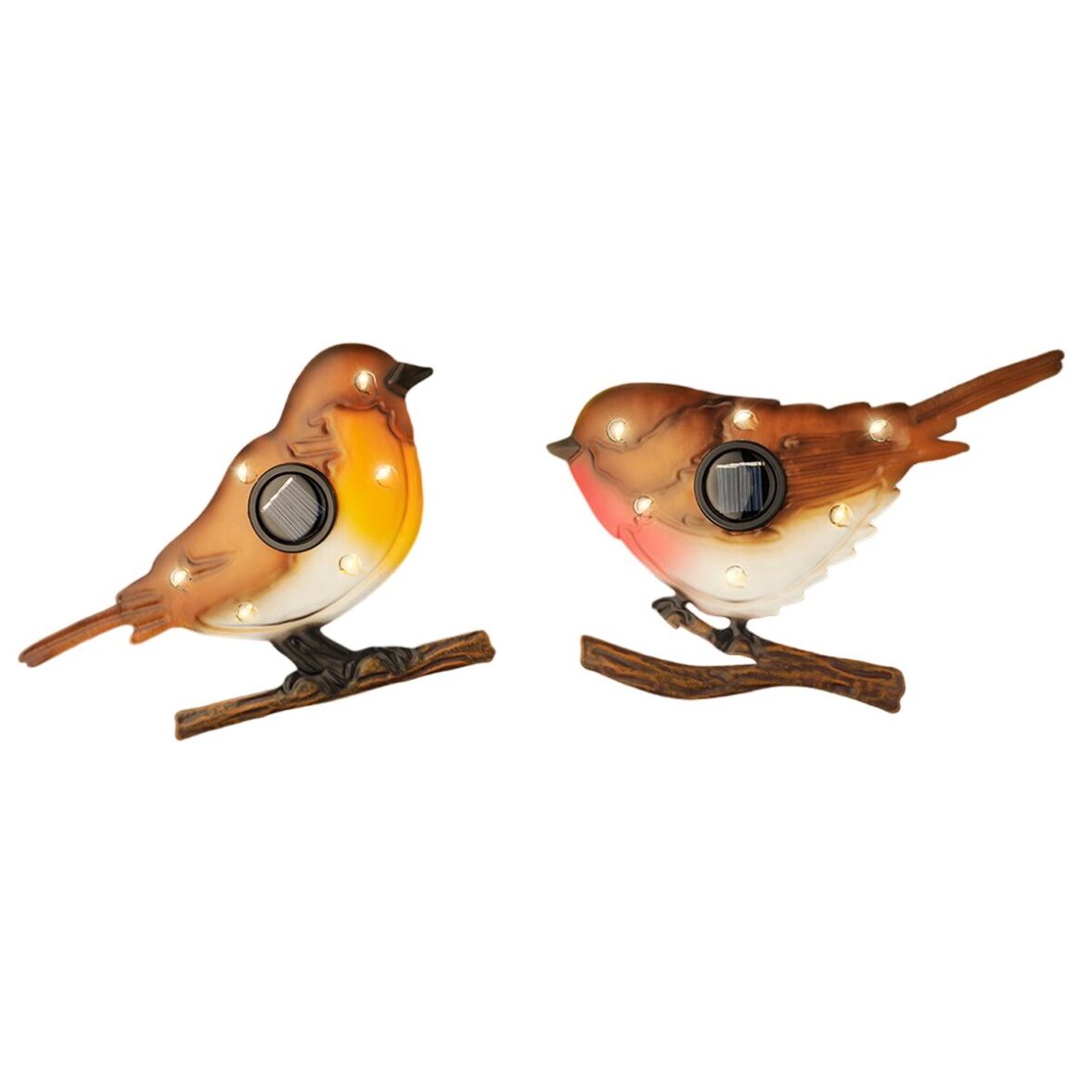 Figura Decorativa para Jardín Lumineo 894881 Metal Pájaro 18 x 4,5 x 13 cm