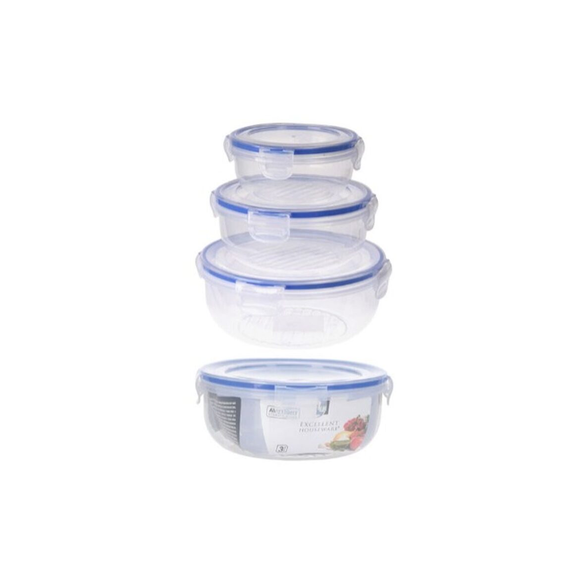 Set de Fiambreras Excellent Houseware 024000670 3 Unidades - Imagen 4
