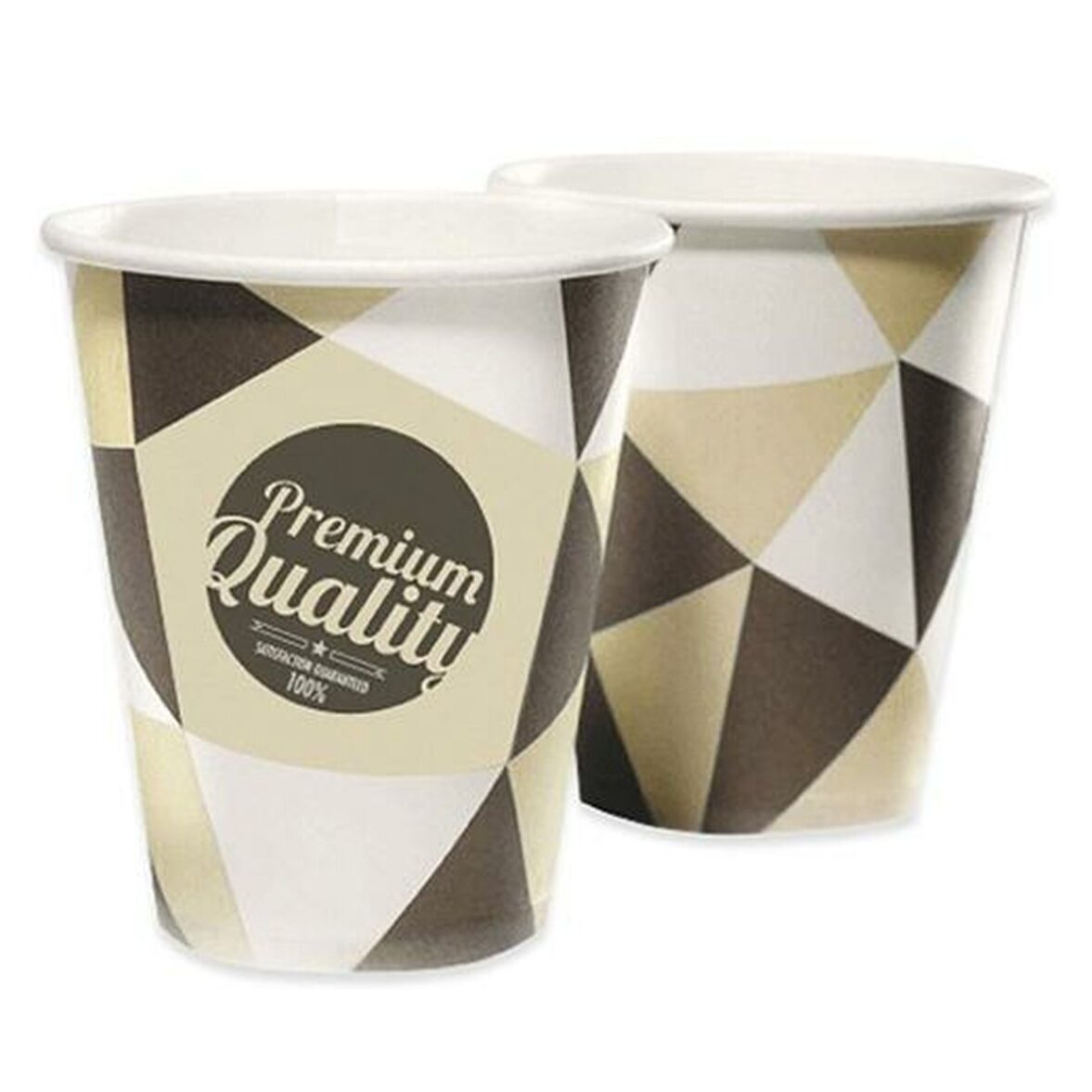 Set de Vasos Maxi Products Marrón Beige Cartón 120 ml Desechable (20 Unidades) - Imagen 3