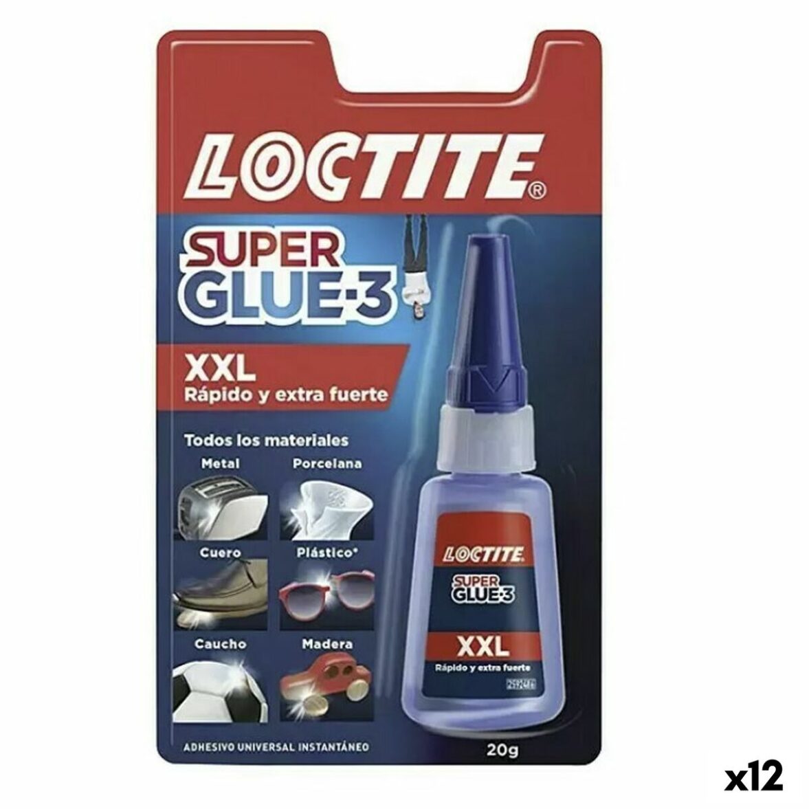 Adhesivo Instantáneo Loctite Super Glue-3 XXL 20 g (12 Unidades)