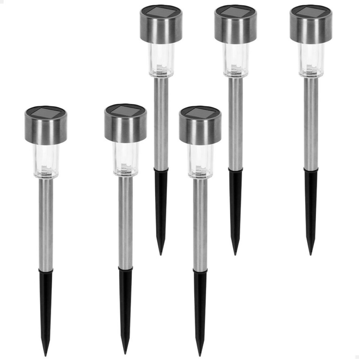 Set de estacas solares de jardín Aktive 6 Piezas Plástico 5,5 x 36 x 5,5 cm (6 Unidades) - Imagen 9