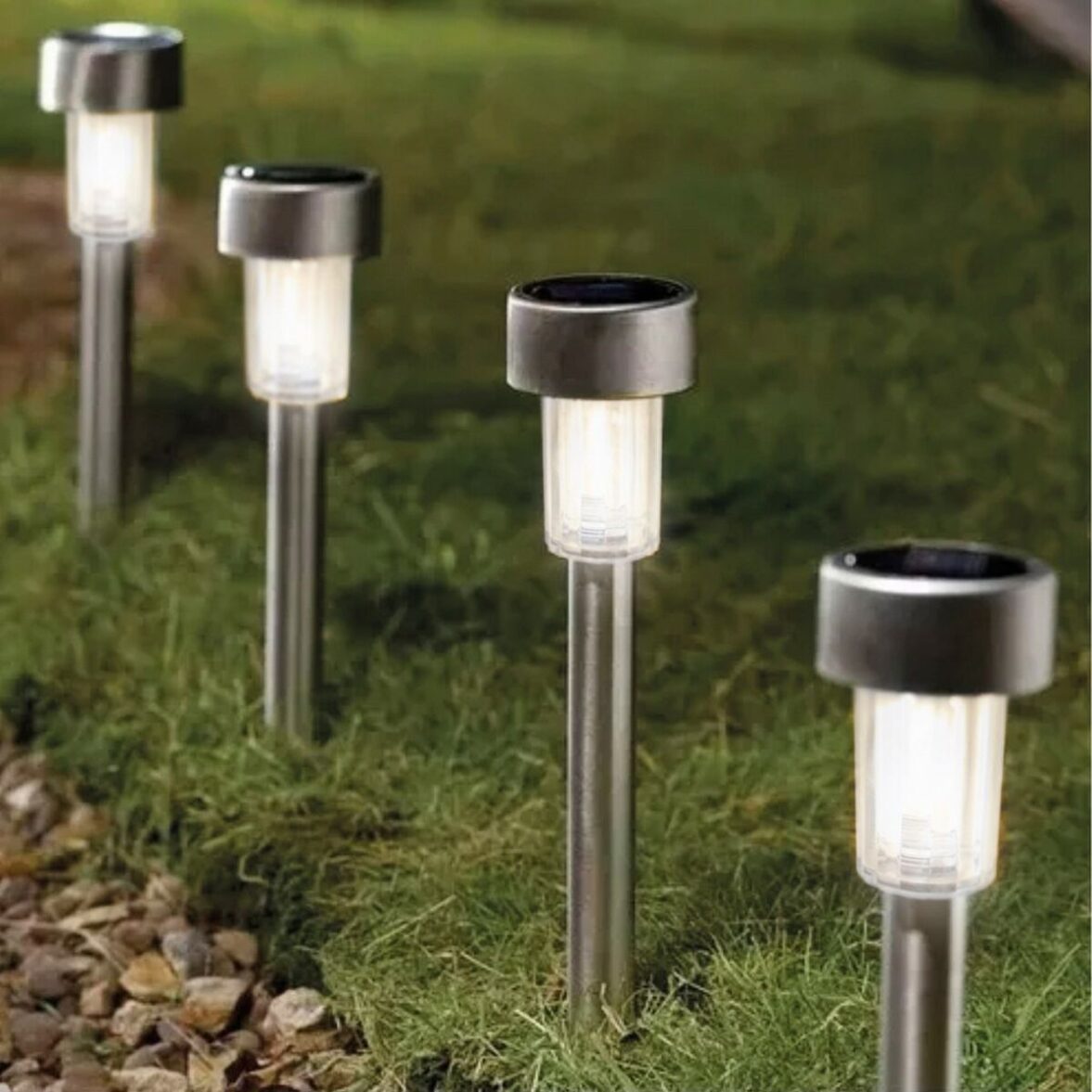 Set de estacas solares de jardín Aktive 6 Piezas Plástico 5,5 x 36 x 5,5 cm (6 Unidades) - Imagen 4