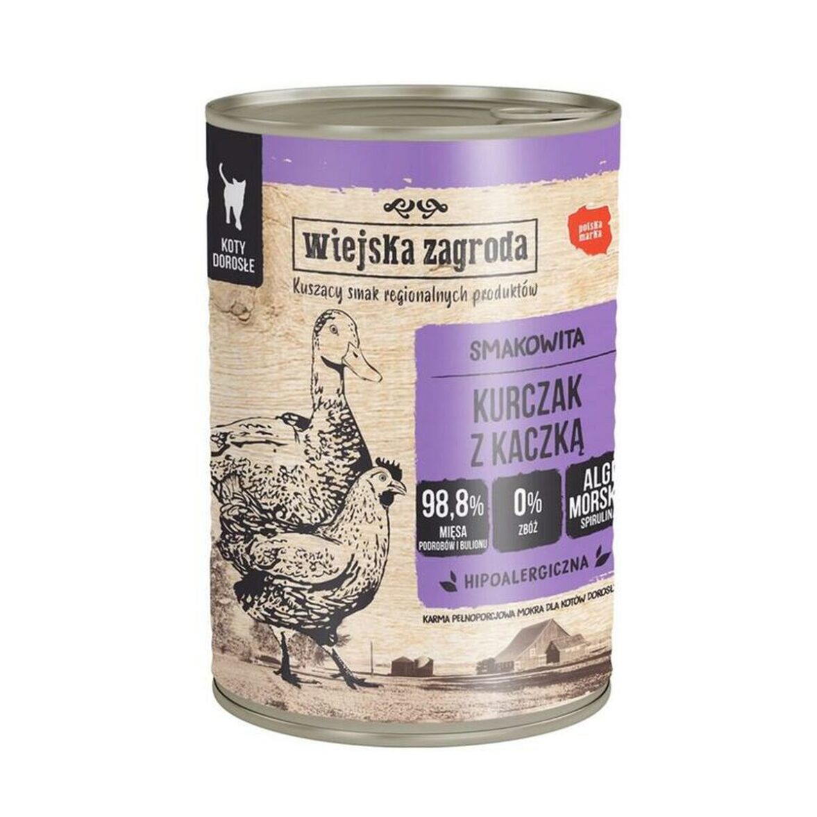 Comida para gato WIEJSKA ZAGRODA Chicken Pollo 400 g